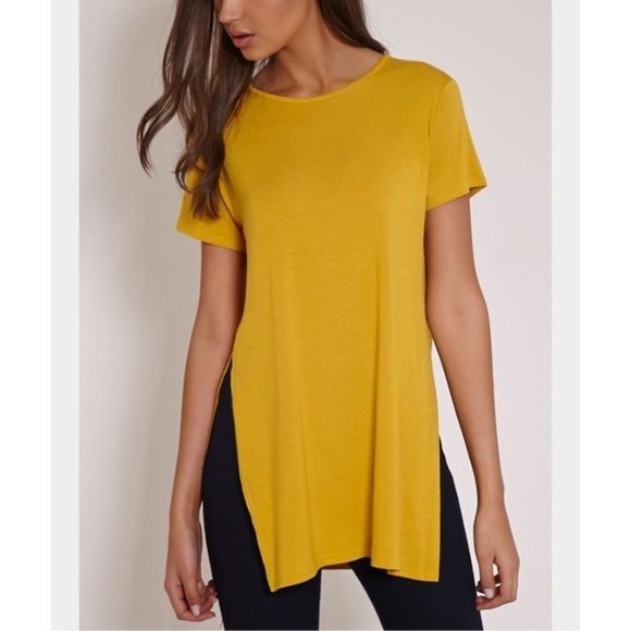 Necessary Clothing Tops - Necessary Clothing High-Low Slit Top